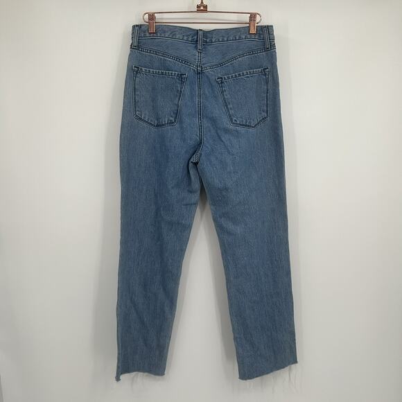 J Brand Straight Leg Button Fly Raw Hem Ankle Jeans Size 27 - Picture 6 of 8